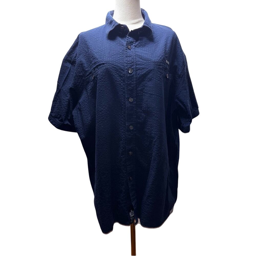 Parish Nation Short Sleeve Button Up Textured Shirt Size XL